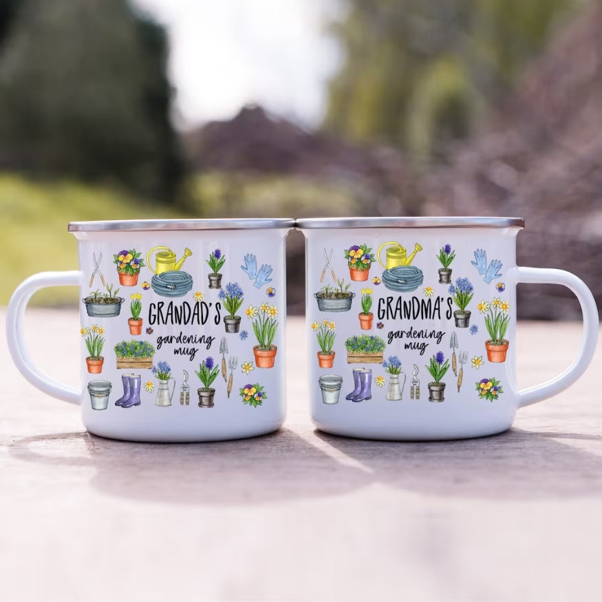 Personalised Enamel Gardening Mug