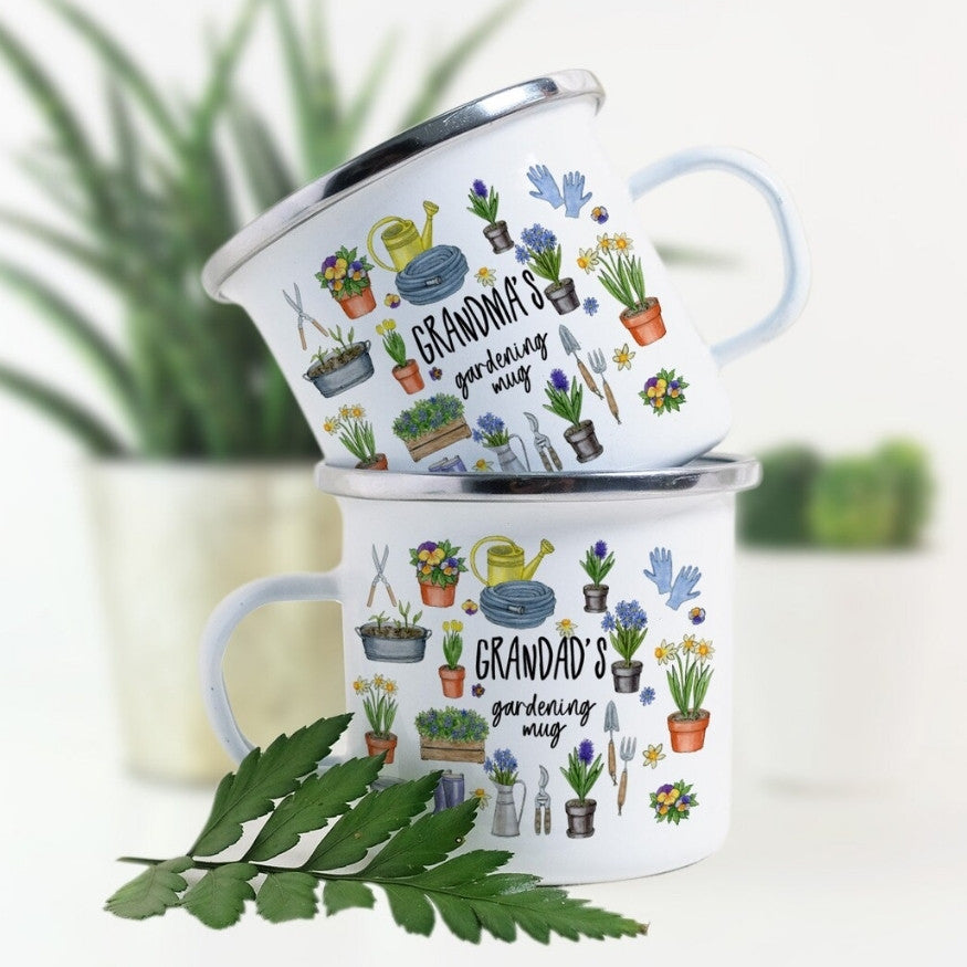 Personalised Enamel Gardening Mug