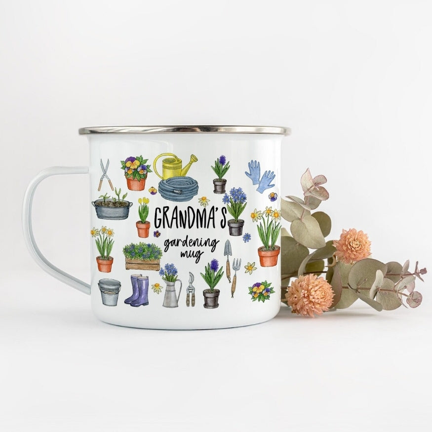 Personalised Enamel Gardening Mug