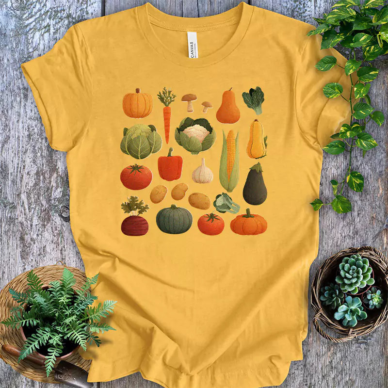 Vintage Botanical Vegetable Garden T-Shirt