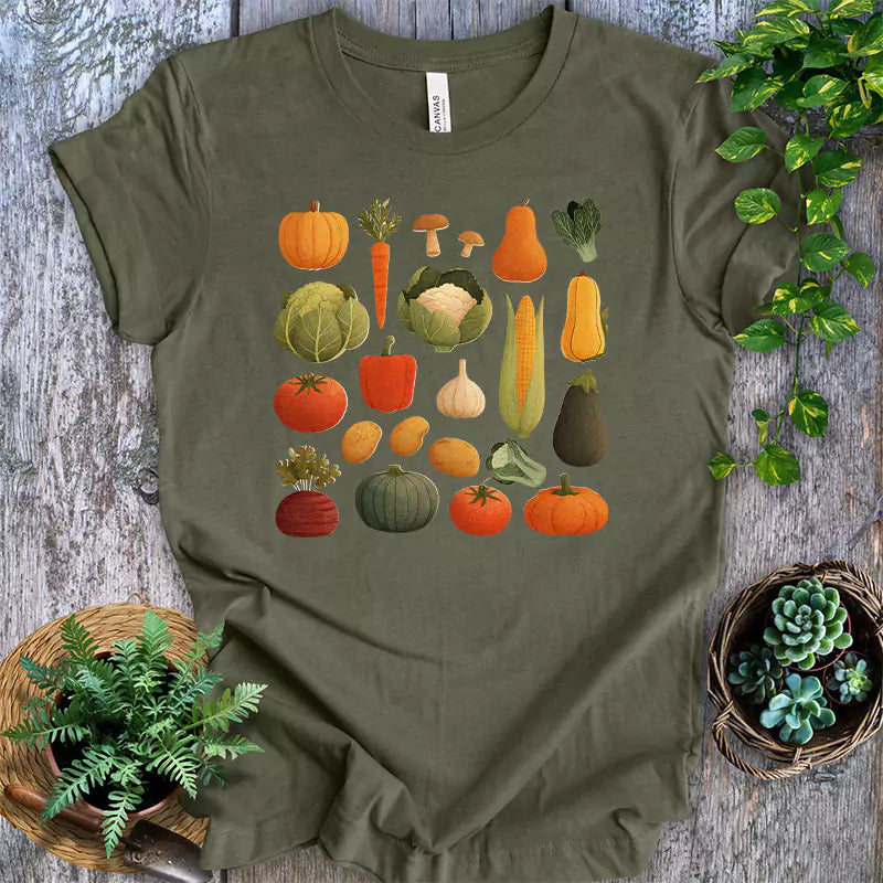 Vintage Botanical Vegetable Garden T-Shirt
